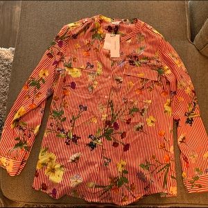 NWT Calvin Klein floral blouse